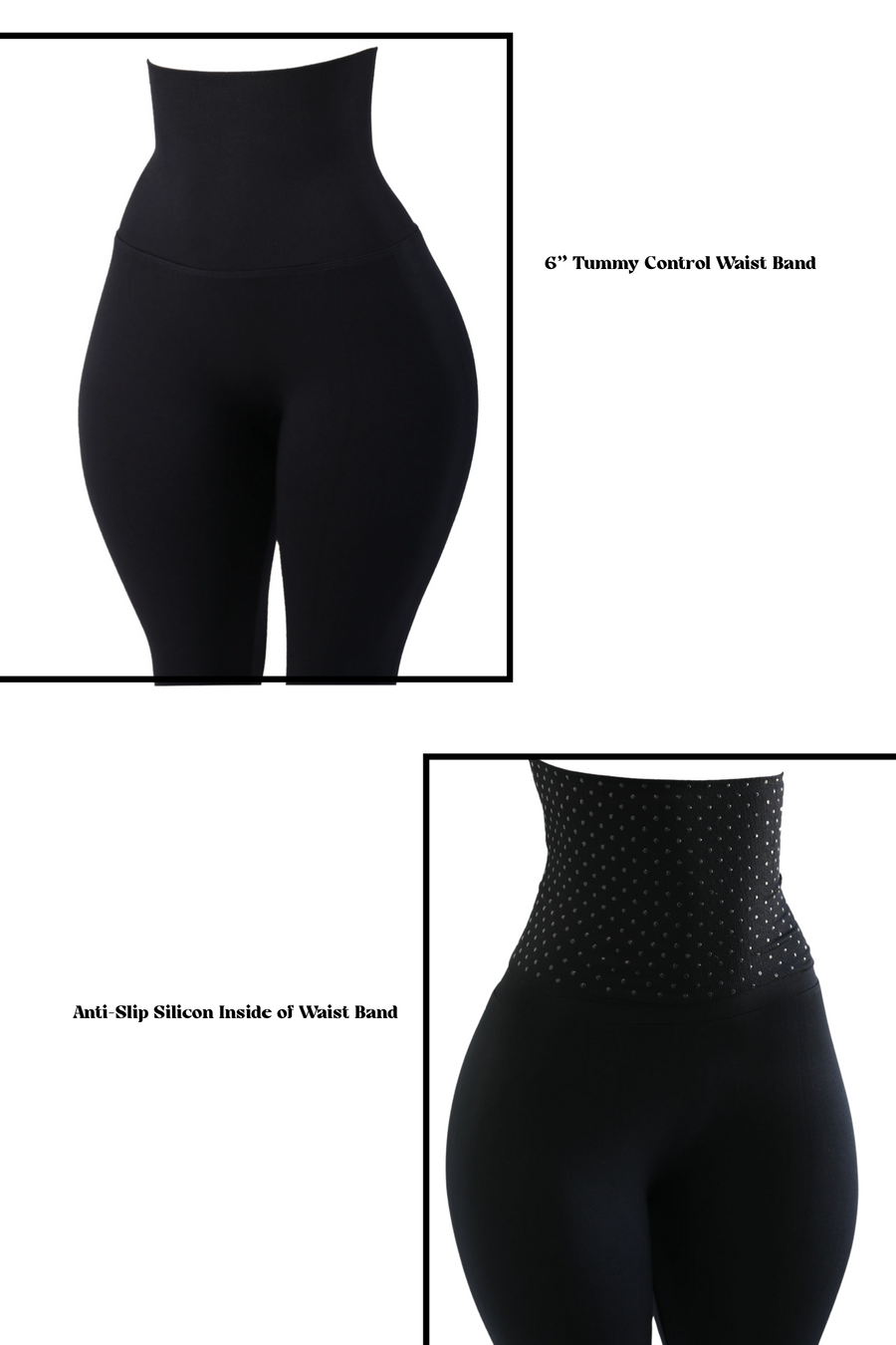 The Black Yoga Tummy Control Legging (up to plus)