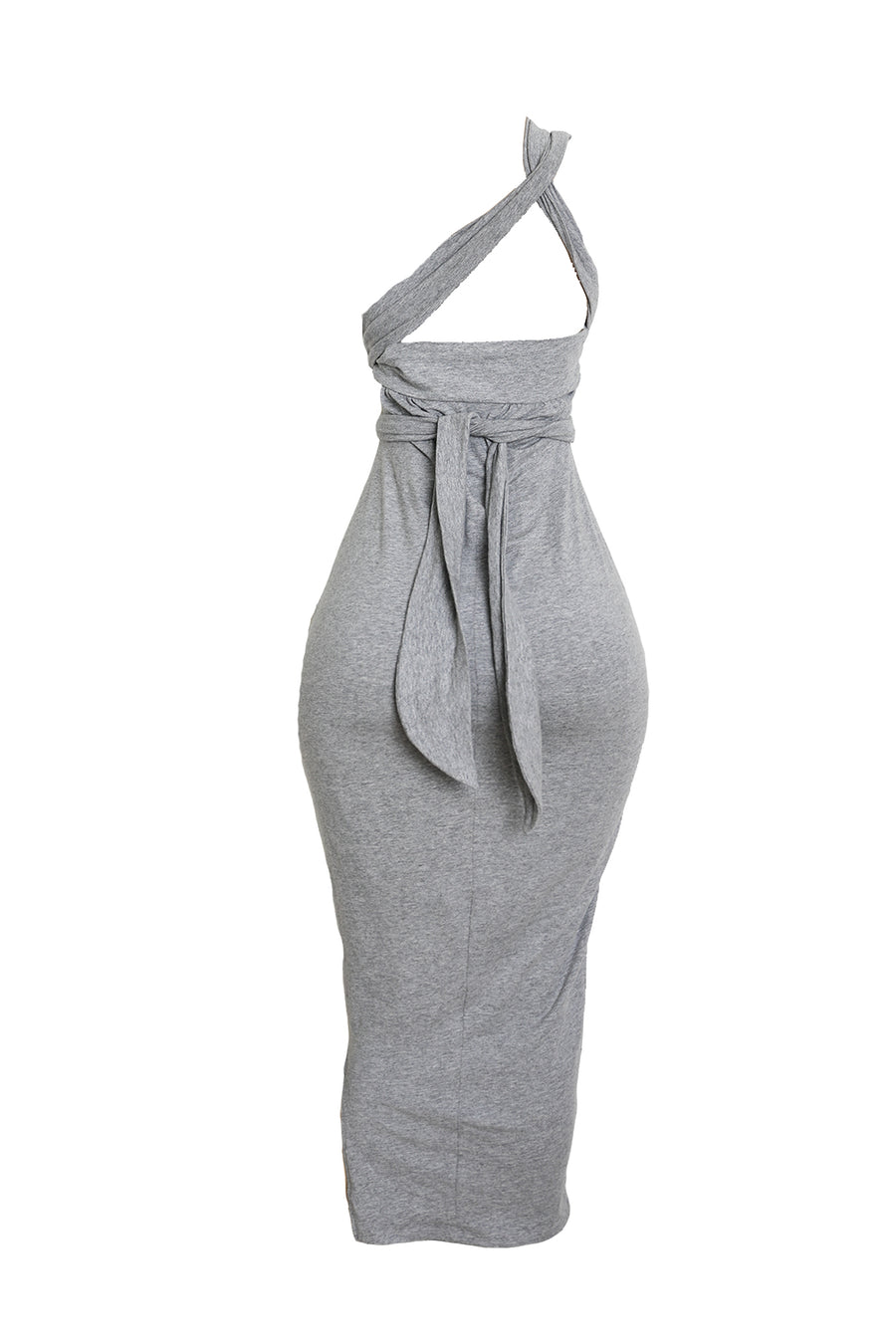 Tie Bodycon Dress (Gray)