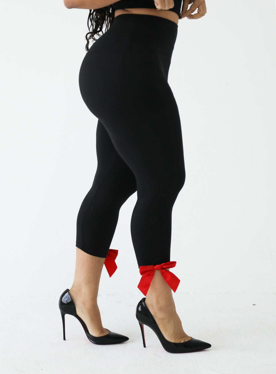 The Coquette Capri in Black (Red)