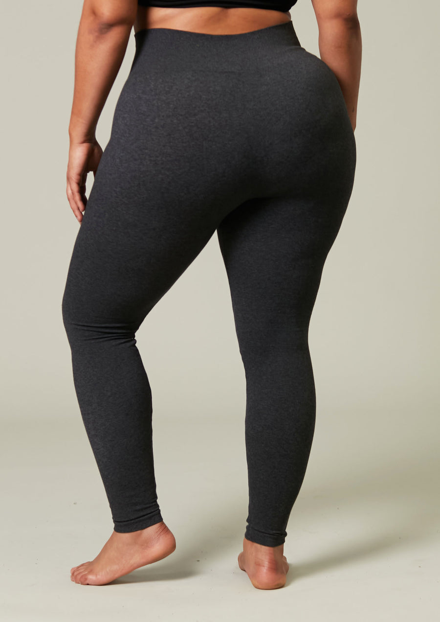 The Cotton Tummy Control Legging (smoke gray)