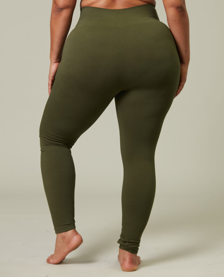 The Cotton Tummy Control Legging (olive)