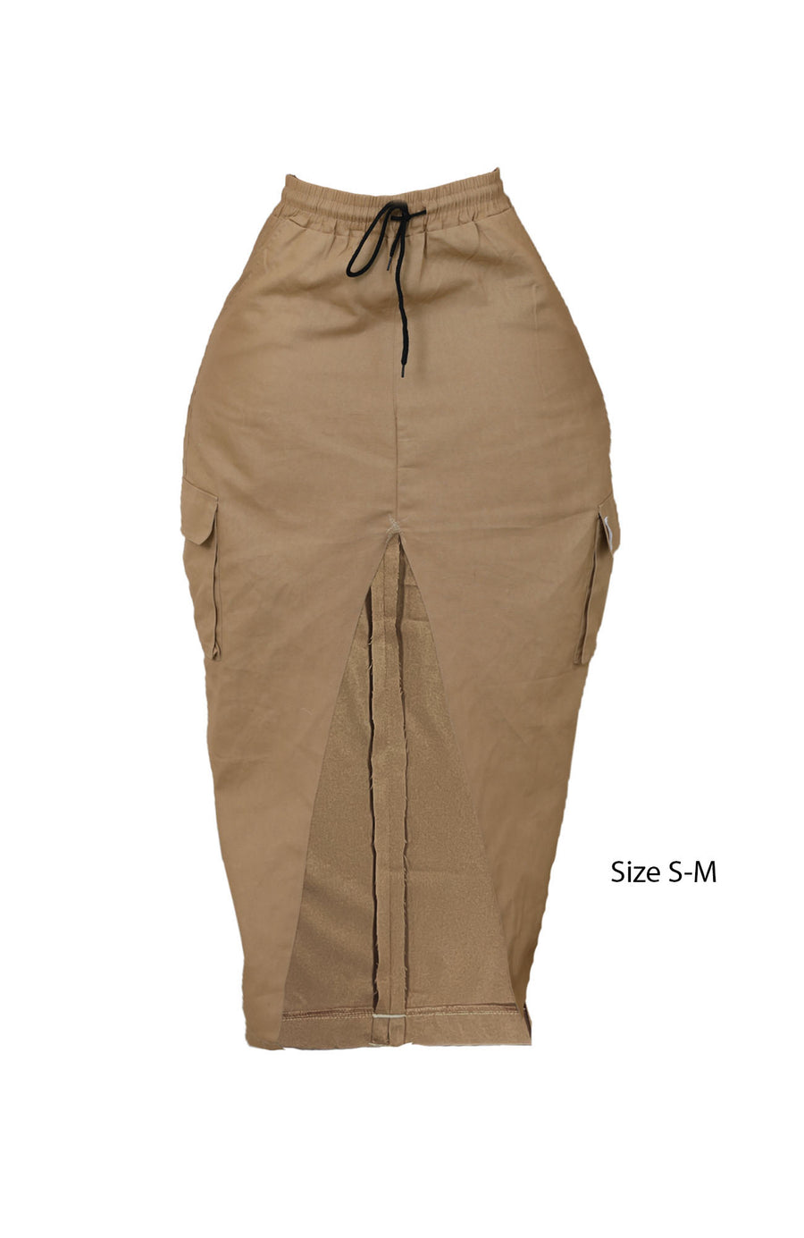 The Cargo Drawstring Skirt (camel)