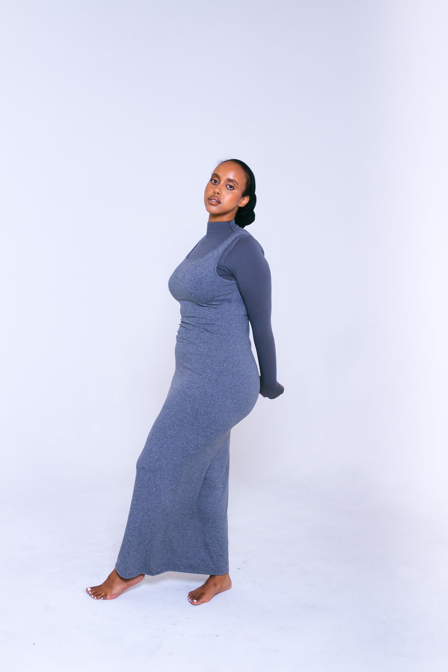 The Body Dress ‘Pepper Gray’ (fits up to Plus)