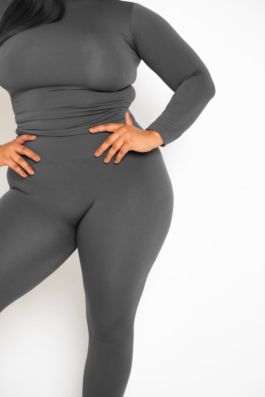 The Gray Yoga Tummy Control Legging (up to plus)
