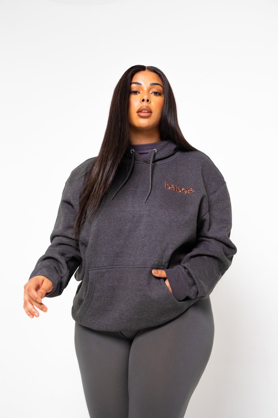 "Charcoal" Babes Comfy Hoodie