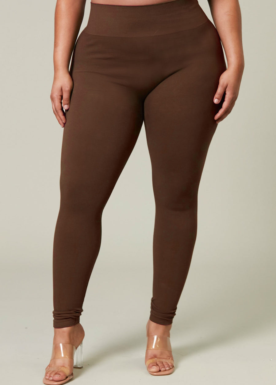 The Chocolate Cotton Tummy Control Legging (fits up to Plus)