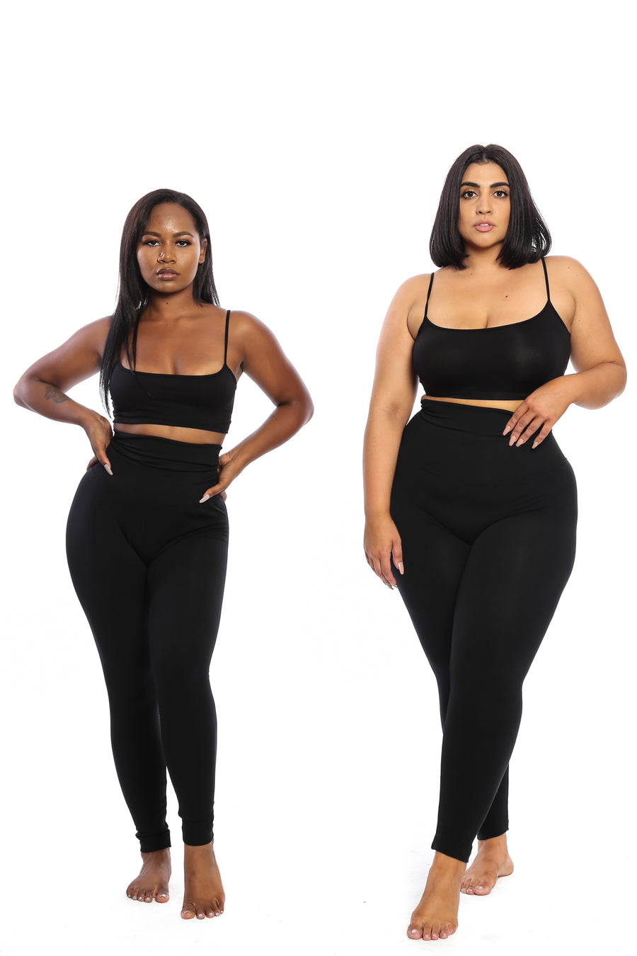 The Black Yoga Tummy Control Legging fits up to PLUS! (choose your size) - Babes And Felines | Specializing in Fashionable Staple Pieces for Every Shape and Size