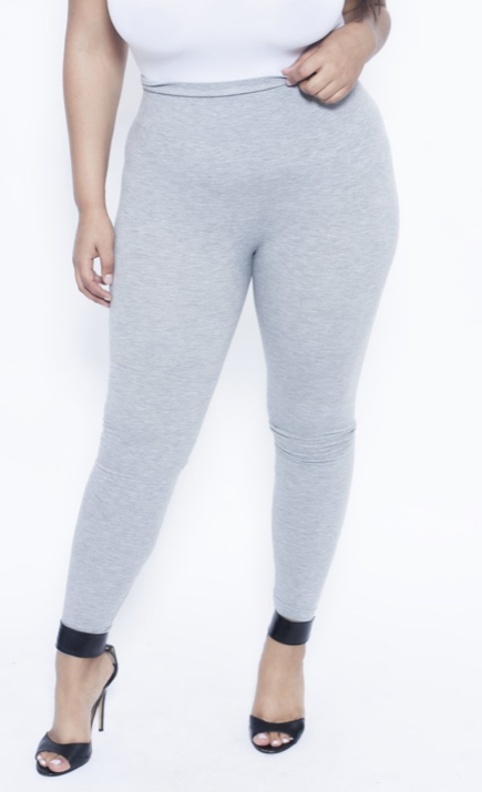 The Gray Cotton Tummy Control Legging (fits up to Plus) - Babes And Felines | Specializing in Fashionable Staple Pieces for Every Shape and Size