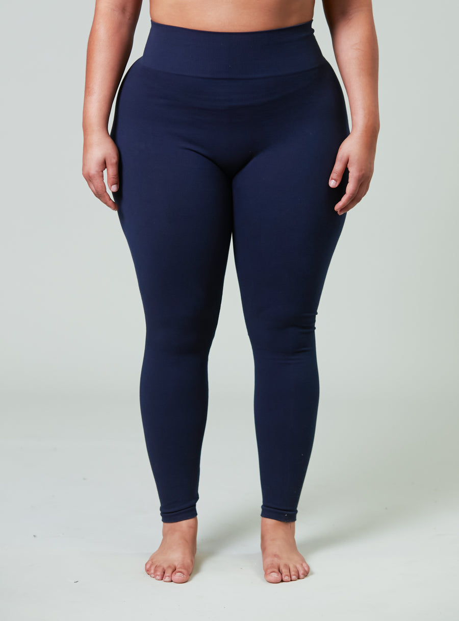 The Navy Cotton Tummy Control Legging (fits up to Plus)