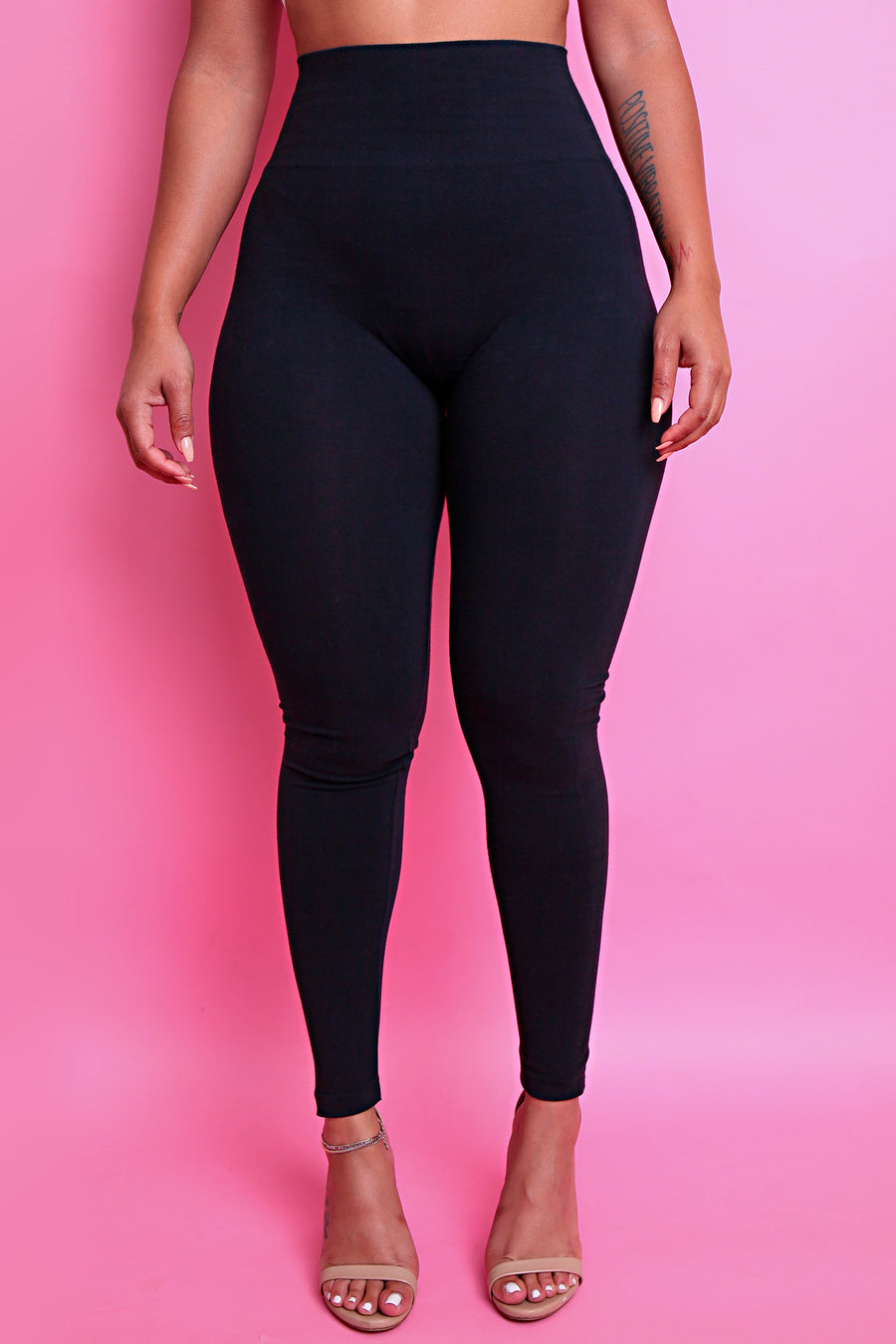 The Black Cotton Tummy Control Legging (fits up to Plus) - Babes And Felines | Specializing in Fashionable Staple Pieces for Every Shape and Size