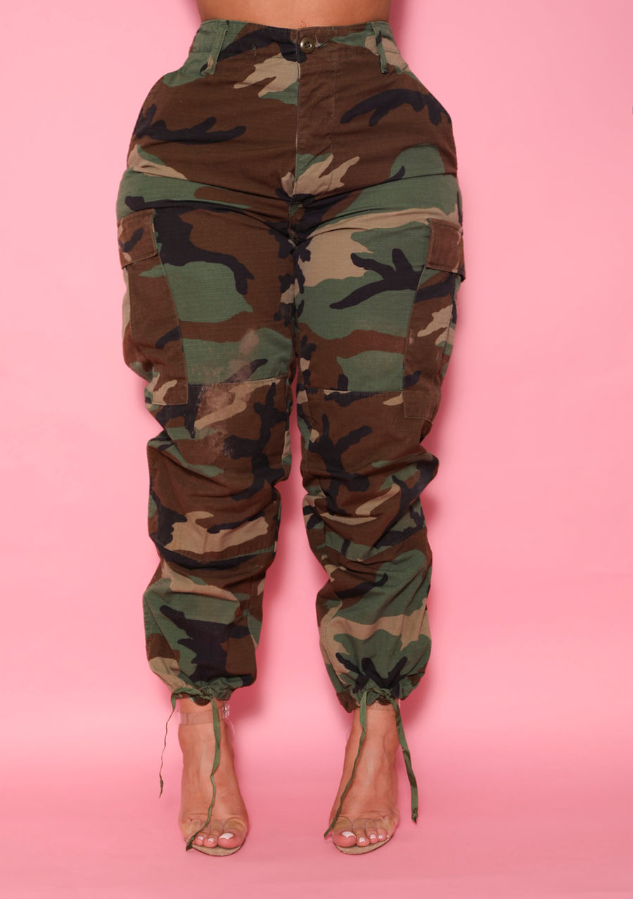 The Vintage Camo Pant in Army - Babes And Felines | Specializing in Fashionable Staple Pieces for Every Shape and Size (1592410079304)