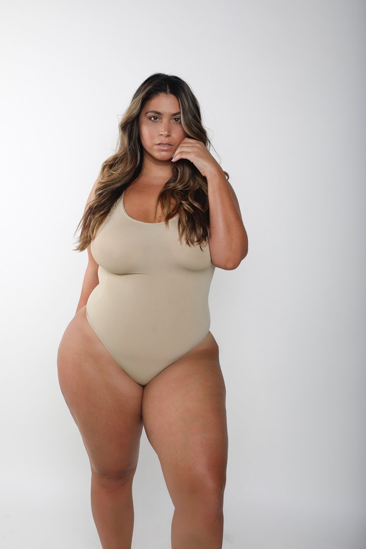 Nude Body By Babes Thong Bodysuit w/ Tummy Control (8328299847)