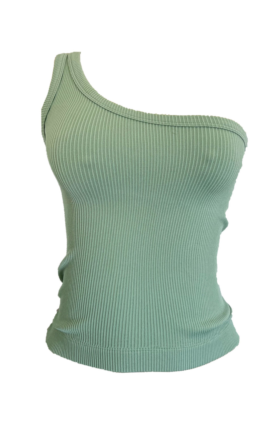 Ribbed One Shoulder Tank (3 colors)
